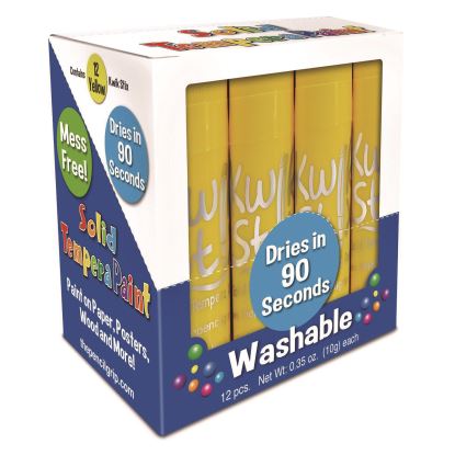 Kwik Stix Single Color Pack, 0.7" x 3.5", Yellow, 12/Pack, 12 Packs/Carton1