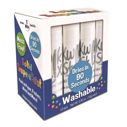 Kwik Stix Single Color Pack, 0.7" x 3.5", White, 12/Pack, 12 Packs/Carton1