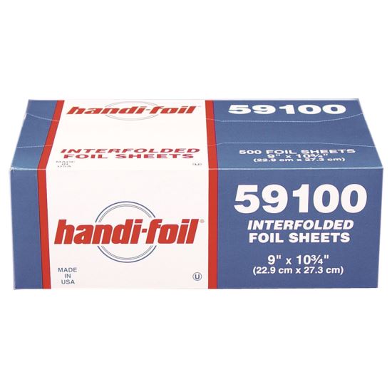 Interfolded Foil Sheets, 55 Gauge, 9 x 10.75, 500 Sheets/Box, 6 Boxes/Carton1