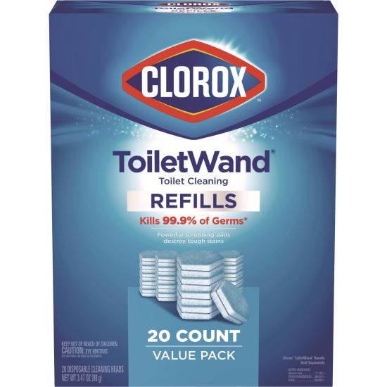 Disinfecting ToiletWand Refills, Blue/White, 4/Carton1