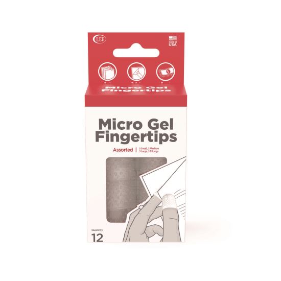 Micro-Gel Fingertips, Small, Medium, Large, X-Large, Clear, 12/Pack1