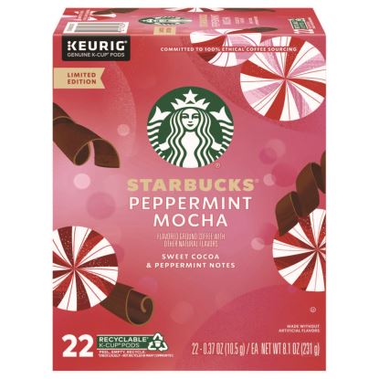 Peppermint Mocha K-Cup, 22/Box, 4/Carton1