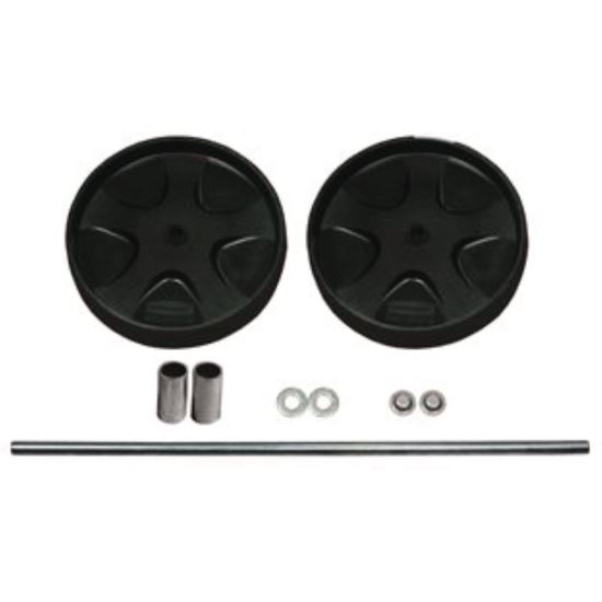 Wheel/Axle Parts for 6173 Janitor Cart 2000, (2) 8" Wheels, Black/Gray1