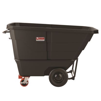 Heavy Duty Tilt Truck, 1 cu yd, Plastic, Black/Red1