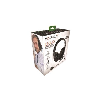 Deluxe Multimedia Stereo USB Headset with Adjustable Boom Microphone, Over the Head, Binaural1