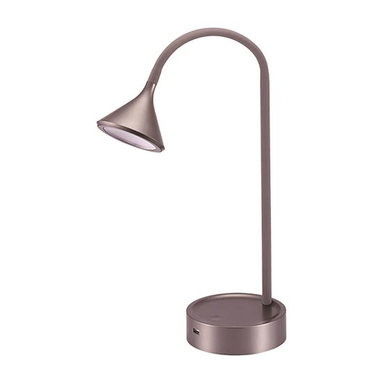 Flexible Gooseneck LED Desk Lamp, with USB Port, Gray1