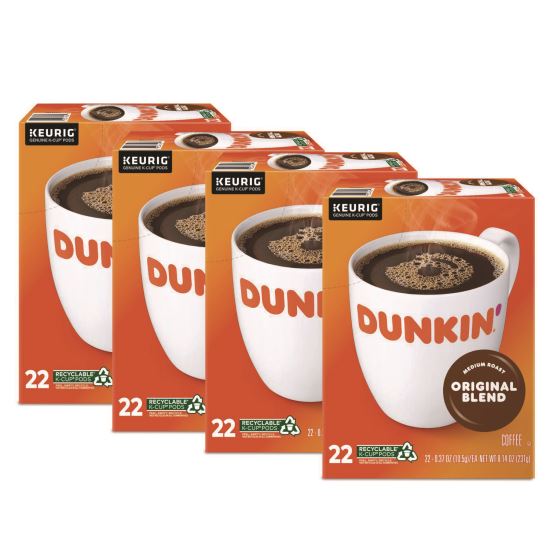 K-Cup Pods, Dunkin Regular, 88/Carton1