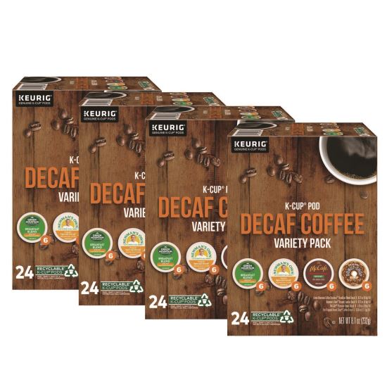 Decaf Variety Coffee K-Cups, Assorted Flavors, 96/Carton1