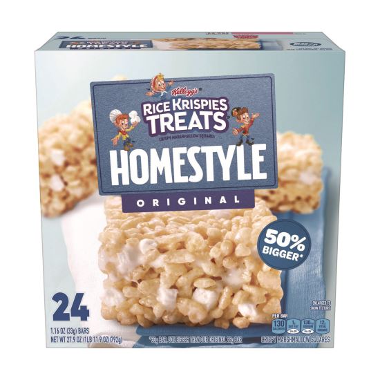 Rice Krispies Treats Homestyle Original Cereal Bar, 1.16 Bar, 24/Box1