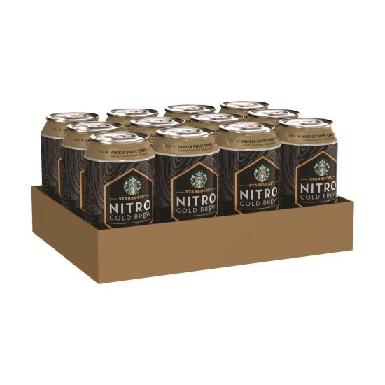 Nitro Cold Brew Coffee, Vanilla Sweet Cream, 9.6 oz Can, 12/Carton1