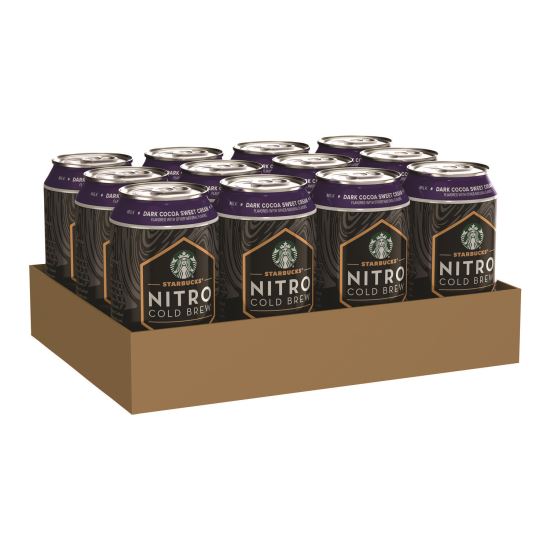 Nitro Cold Brew Coffee, Dark Cocoa Sweet Cream, 9.6 oz Can, 12/Carton1