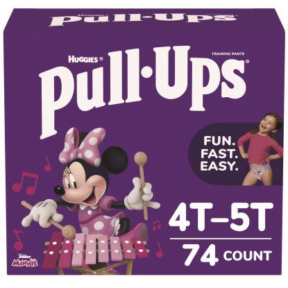 Pull Ups Learning Designs Potty Training Pants for Girls, Size 6, 4T-5T, 38 lbs to 50 lbs, 74/Carton1