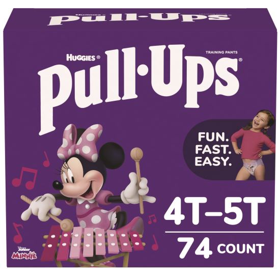 Pull Ups Learning Designs Potty Training Pants for Girls, Size 6, 4T-5T, 38 lbs to 50 lbs, 74/Carton1