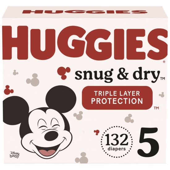 Snug and Dry Diapers, Size 5, 27+ lbs, 132/Carton1