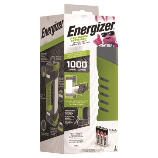 Pro Series Work Light, Rechargeable Lithium Ion/3 AA Batteries (Included), Gray/Green1