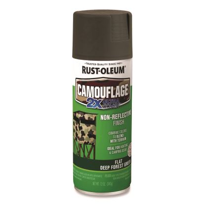 Camouflage Spray Paint, Flat Deep Forest Green, 12 oz Aerosol Can1