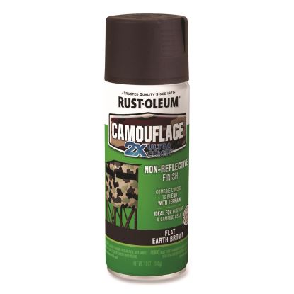 Camouflage Spray Paint, Flat Earth Brown, 12 oz Aerosol Can1