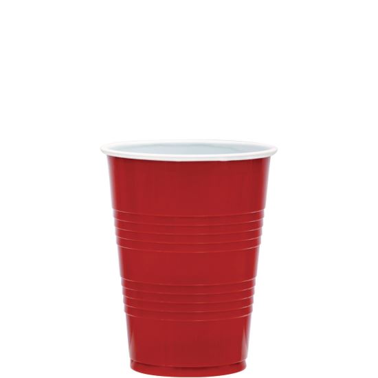 SOLO Party Plastic Cold Drink Cups, 16 oz, Red, 24/Pack, 25 Packs/Carton1