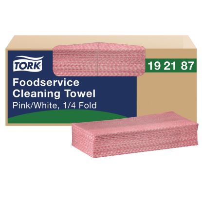 Foodservice Cleaning Towel, 1-Ply, 6 x 10.75, Pink, 200/Carton1