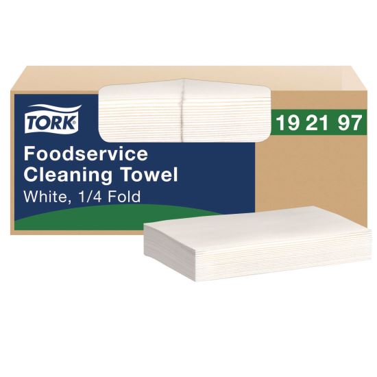 Foodservice Cleaning Towel, 1-Ply, 5 x 10.75, White, 150 Sheets/Carton1