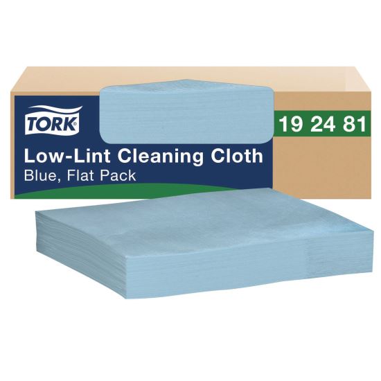 Low-Lint Cleaning Cloth, 1-Ply, 12 x 12, Blue, 250 Sheets/Carton1