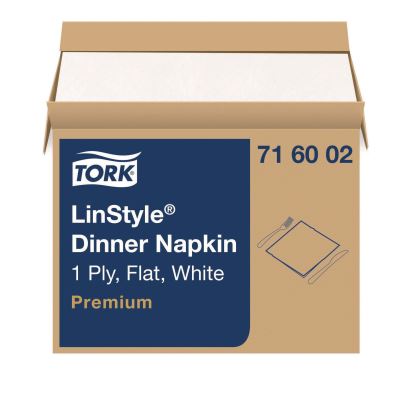 LinStyle Dinner Napkin, 1-Ply, 15 x 16, White, 1,000/Carton1