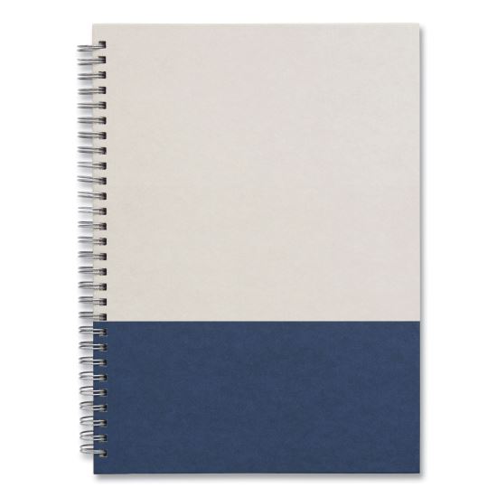 Wirebound Hardcover Notebook, 1-Subject, Narrow Rule, Gray/Blue Cover, (80) 9.5 x 6.5 Sheets1