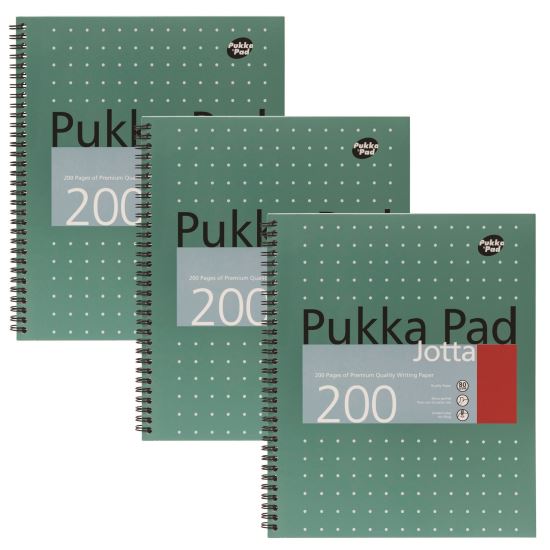 Letter Size Notebook, 1-Subject, Medium/College Rule, Metallic Green with White Dots Cover, (100) 11 x 8.5 Sheets, 3/Pack1