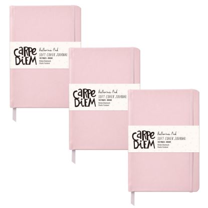 Soft Cover Journal, Medium/College Rule, Pink Cover, (96) 8.3 x 5.2 Sheets, 3/Pack1