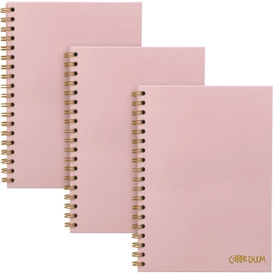 B5 Size Notebook, 1 -Subject, Medium/College Rule, Pink Cover, (80) 9.8 x 6.9 Sheets, 3/Pack1