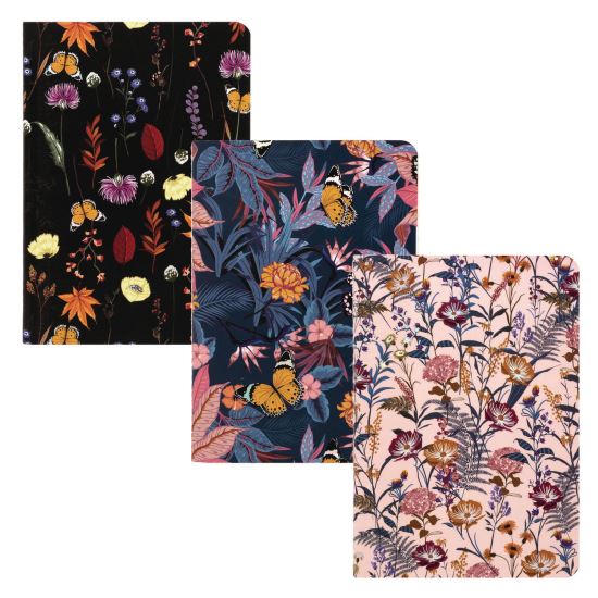 B6 Stitched Exercise Book, Narrow Rule, Assorted Blum Floral Covers, (40) 6.8 x 4.6 Sheets, 3/Pack1