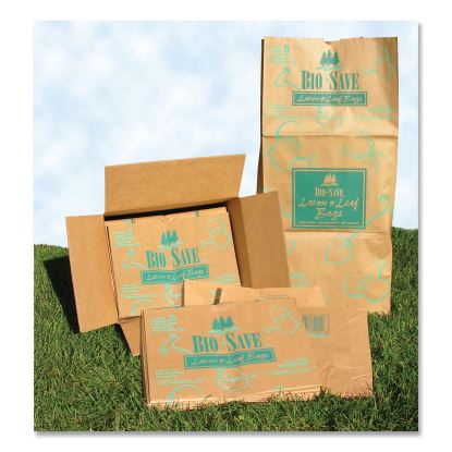 Lawn and Leaf Bags, 30 gal, 1 mil, Brown Kraft, 50/Carton1