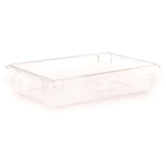 StorPlus Polycarbonate Food Storage Container, 8.5 gal, 18" x 26" x 6", Clear Plastic1