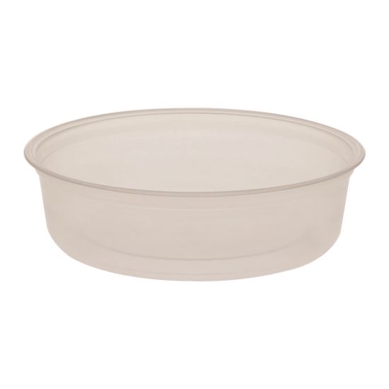 Microwavable Deli Containers, 6 oz, 4.6" Diameter x 1.3" h, Clear, Plastic, 500/Carton1