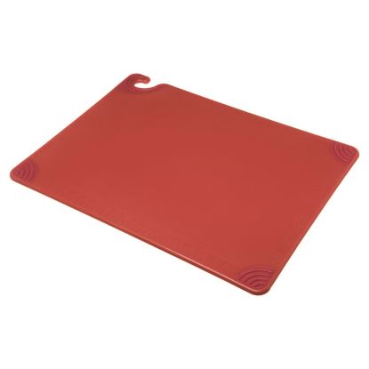 Saf-T-Grip Cutting Board, Plastic, 24 x 18, x 0.5, Red1