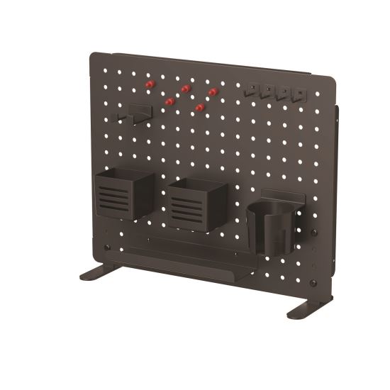 Pegboard Organizer, Three Compartments, 20.58 x 1 x 17, Black, Steel1