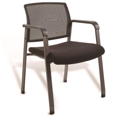 Elgar Fabric Guest Chair, 24.41 x 22.64 x 31.73, Black Seat, Black Back, Black Base1