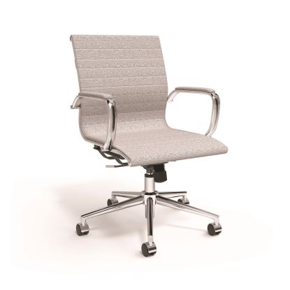 Siskin Fabric Managers Chair, Supports Up to 275 lb, 16.93 to 20.67 Seat Height, Gray Seat, Gray Back, Chrome Base1