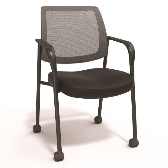 Wessex Mesh Fabric Guest Chair, 24.41 x 23.62 x 35.04, Black Seat, Black Back, Black Base1