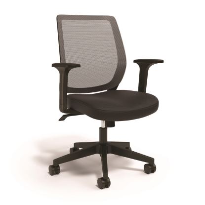 Wessex Ergonomic Fabric Mesh Swivel Task Chair, Supports Up to 275 lbs, 17.09 to 20.83 Seat Height, Black Seat/Back/Base1