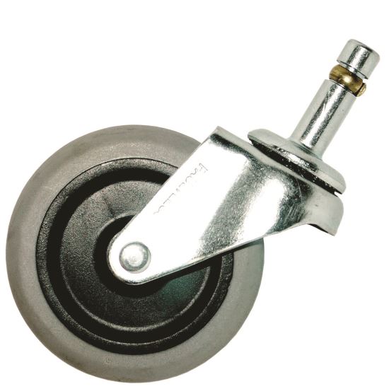 3" Swivel Caster, Grip Ring Stem, 3" Wheel, Black/Gray1