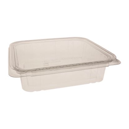 EarthChoice Tamper Evident Recycled Hinged Lid Deli Container, 48 oz, 8.3 x 7.87 x 2.38, Clear, Plastic, 150/Carton1