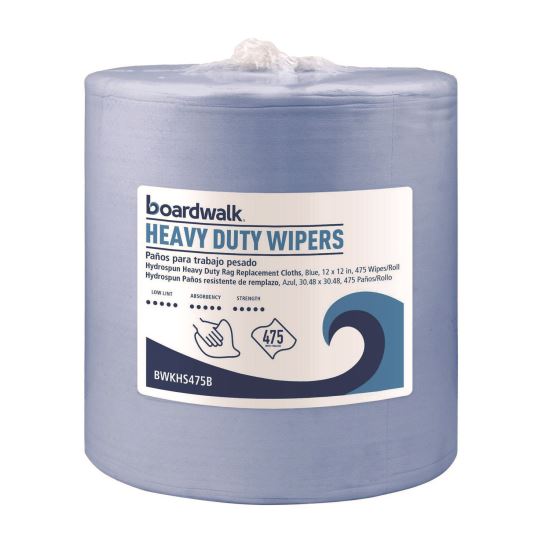 Hydrospun Wipers, 12 x 12, Blue, 475 Sheets/Roll1