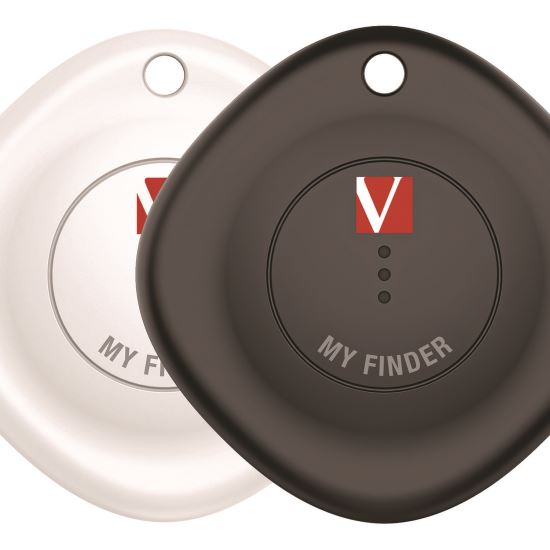 My Finder Bluetooth Tracker for Apple iOS, Black/White, 2/Pack1