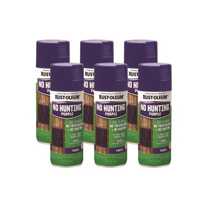 Specialty No Hunting Purple Spray Paint, Flat No Hunting Purple, 12 oz Aerosol Can, 6/Carton1