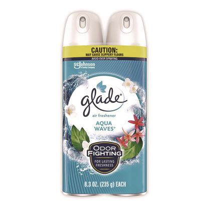 Air Freshener, Aqua Waves Scent, 8.3 oz Aerosol Spray, 2/Pack1