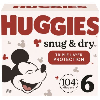 Sung and Dry Diapers, Size 6, 35+ lbs, 104/Carton1