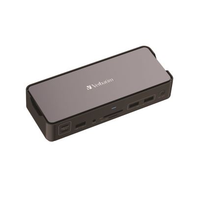 USB-C Pro Docking Station 15-in-1, Audio/DisplayPort/HDMI/Micro SD/RJ45/SD/USB-A/USB-C, Gray1