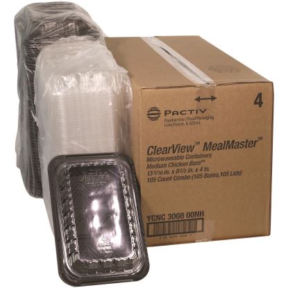 ClearView MealMaster Chicken Barn, 13.3 x 8.4 x 4, Black/Clear, 105/Carton1