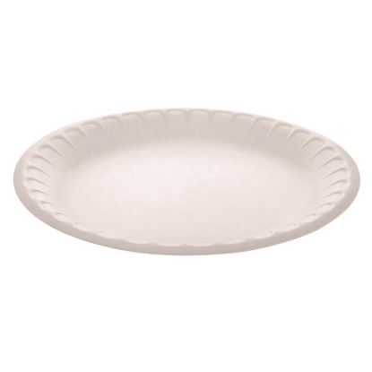 Placesetter Satin Non-Laminated Foam Dinnerware, Plate, 9" dia, White, 500/Carton1